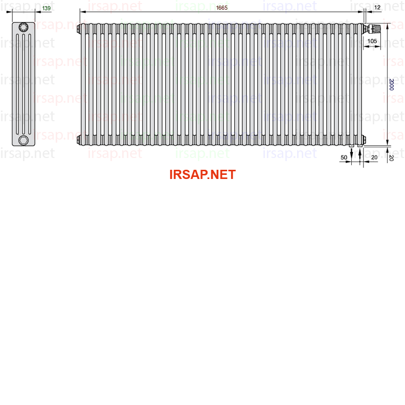 Радиатор IRSAP Tesi 42000/37 T25 CL 01